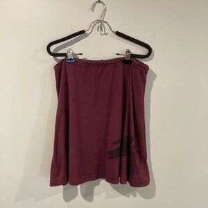 Smoking Lily Maroon A-Line skirt - XL